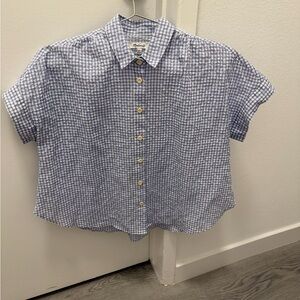 Madewell Checkered Button-Up Blouse